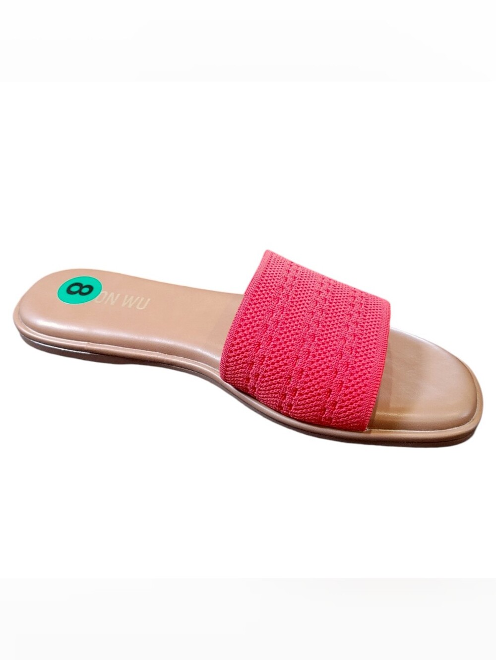 Jason Wu Coral Pink Stretch Casual Slide Sandals Women's Size 8 NWT - Picture 3 of 7